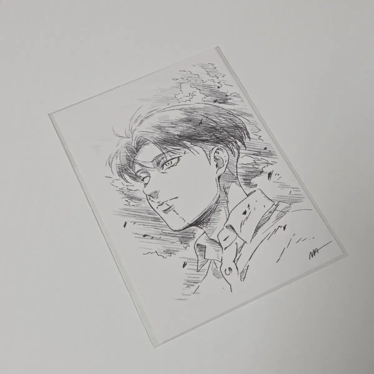 [USED] Attack on Titan Bonus Levi Hange Erwin Postcard