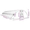VidaXL Serre avec cadre en acier vert 80 m² 16x5x2,3 m, polytunnel, serre à cadre froid, serre pour tomate, serre de jardin, 3188089