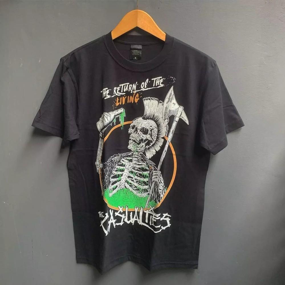 The Casualties Band Basic Black Reprint T shirt The Return Of The Living Unisex T-Shirt XXL
