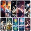 White Swan Grace Art Phone Case For Samsung Galaxy A17 A37 A57 A16 A15 A14 A13 A56 A55 A54 A53 A36 A35 A34 A33 A26 A25 A24 A23 G