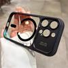Luxury Magnetic Metal Lens Bumper Protection Case For 17 16 15 14 13 Pro Max Plus For Magsafe Acrylic Translucency Cover