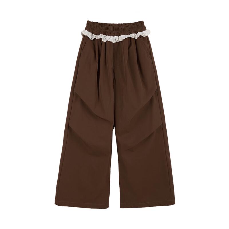 Girls' Autumn Relaxed Fit Woven Casual Trousers