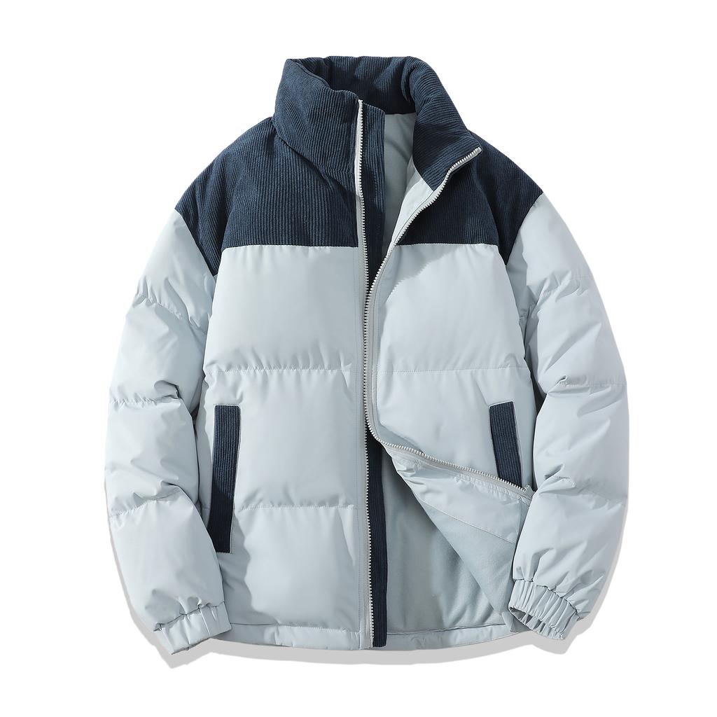 Winter new Feather Rong cotton jacket couple trend fashion loose stand-up collar warm bag