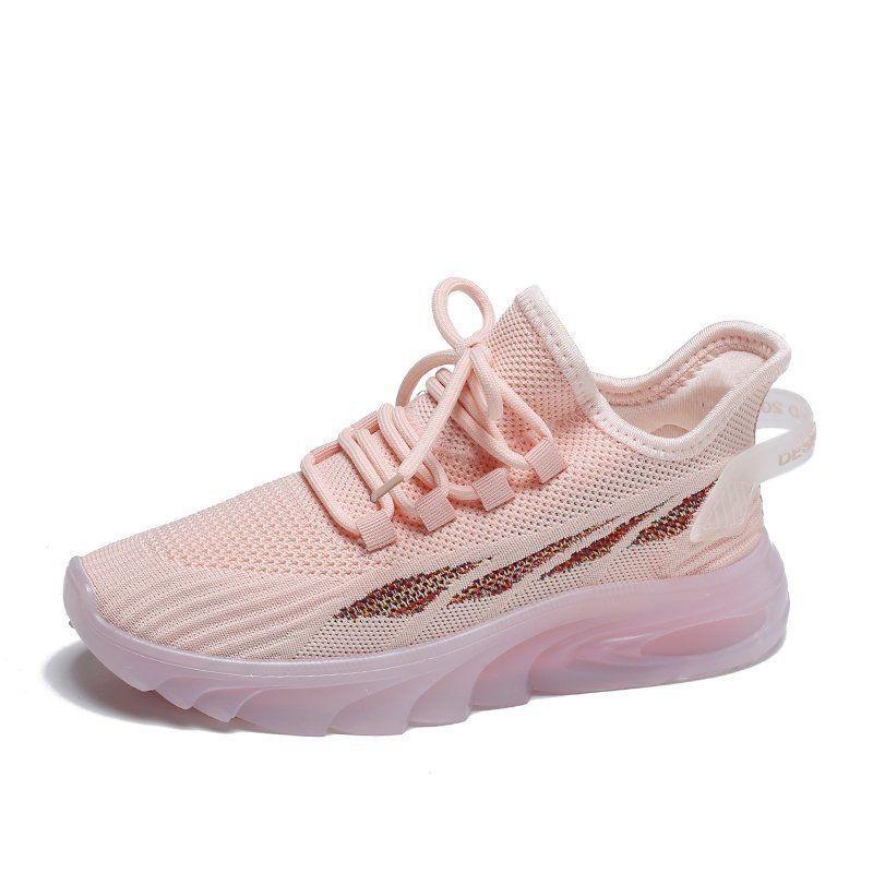 Jelly Sole Women's Shoes New Women's Casual Shoes Running Trendy Shoes Flying Woven Breathable Sneakers Women