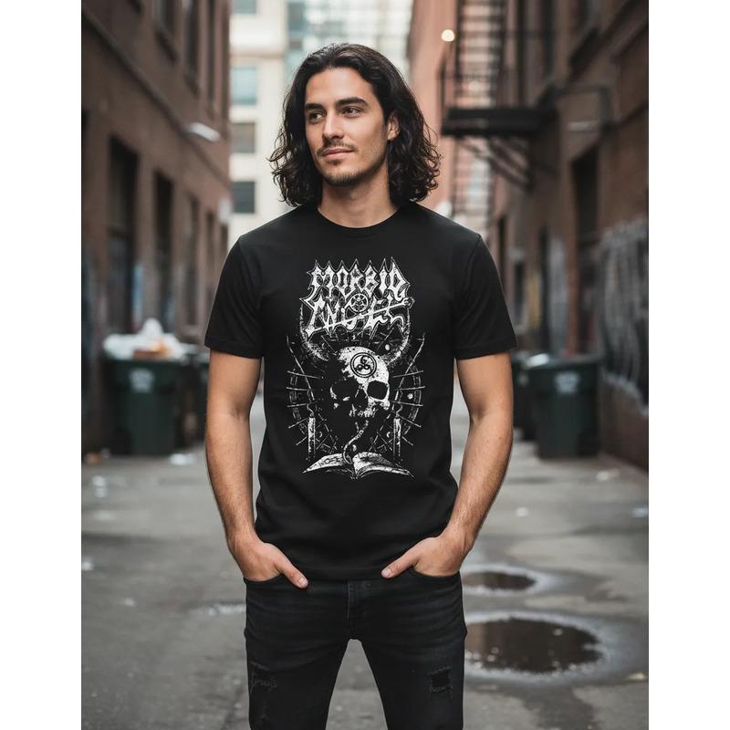 Camiseta Morbid Angel Horned Skull Oficial De Death Metal S