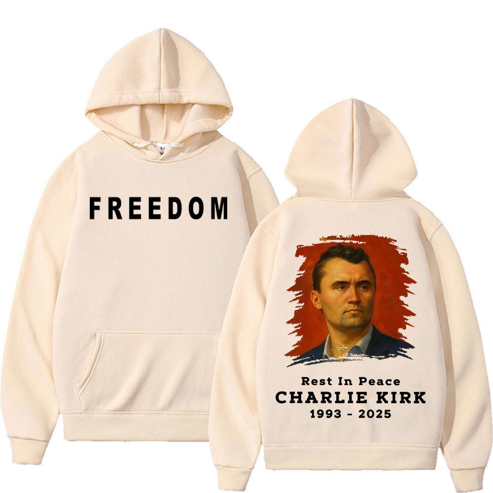 Rest In Peace Charlie Kirk Freedom Sweatshirts Hoodie Men Women Fashion Hip Hop High Street Pullovers Casual Bodywarmer Hoodies