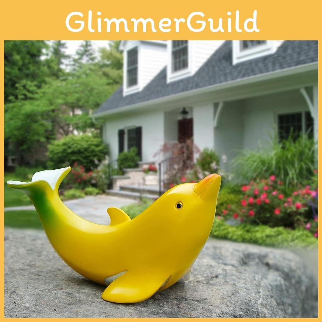 Creative Banana Dolphin Resin Sculpture Decorative Home Garden Accent Piece For Modern Minimalist Decor