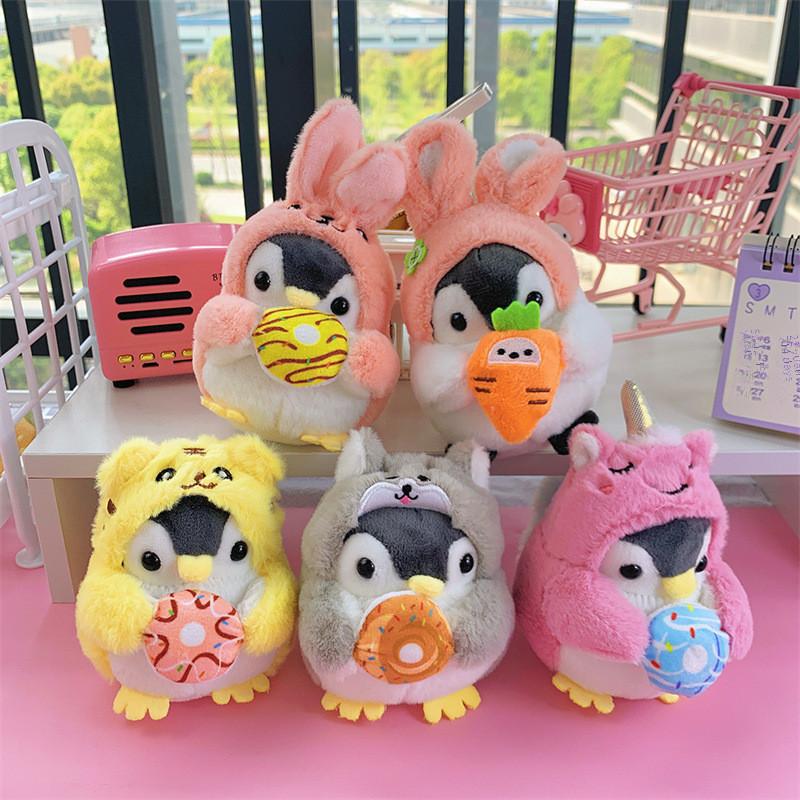 Kawaii Plush Penguin Hanging Ornament 10-15cm Animal Keychain For Car Dcor