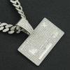 Men's Hip-Hop Diamond Dog Tag Necklace – Trendy Street Style Cuban Chain Choker