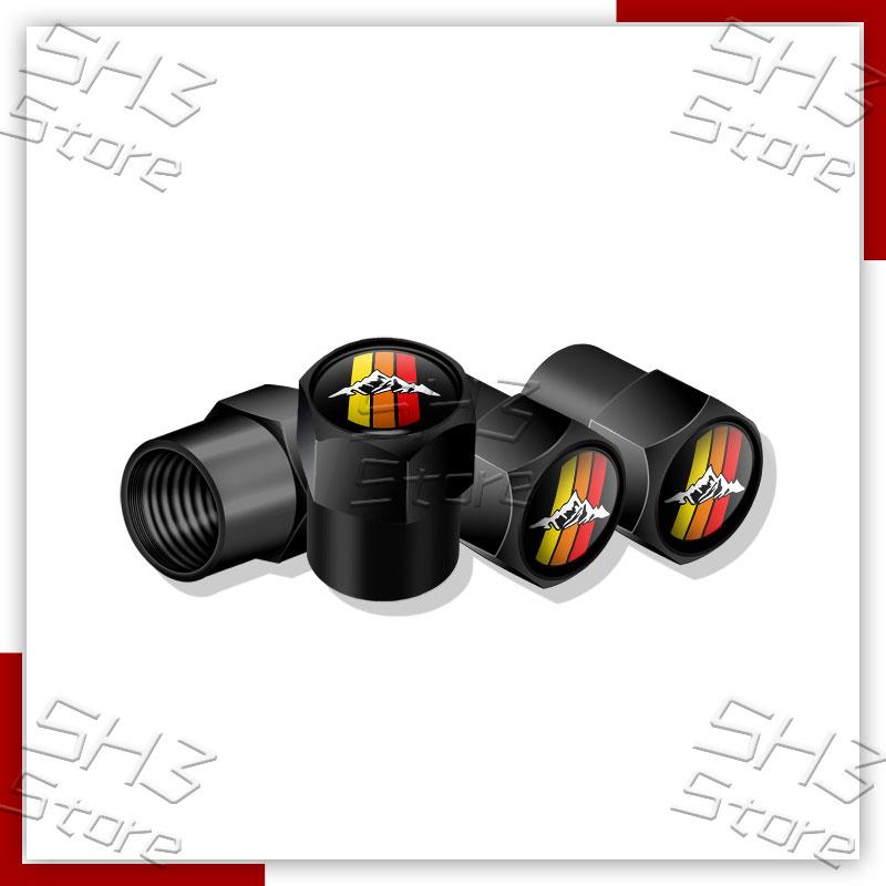 AUN1 4Pcs/set Three Color Emblem Car Wheel Tire Valve Caps Tyre Air Stem Covers For Highlande Tacoma RAV4 4Runner Auto Accessories