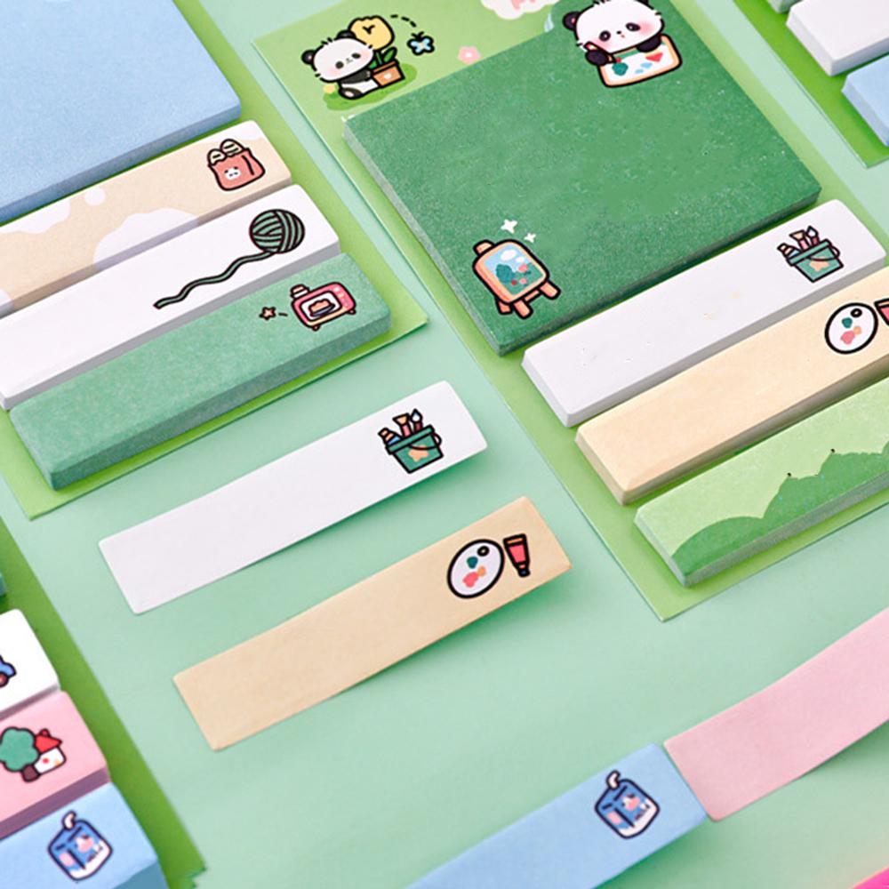 1 Piece Kawaii Cute Panda Paper Sticky Notes Creative Notepad Memo Pads Office School Stationery Adhesive Stickers Decoration