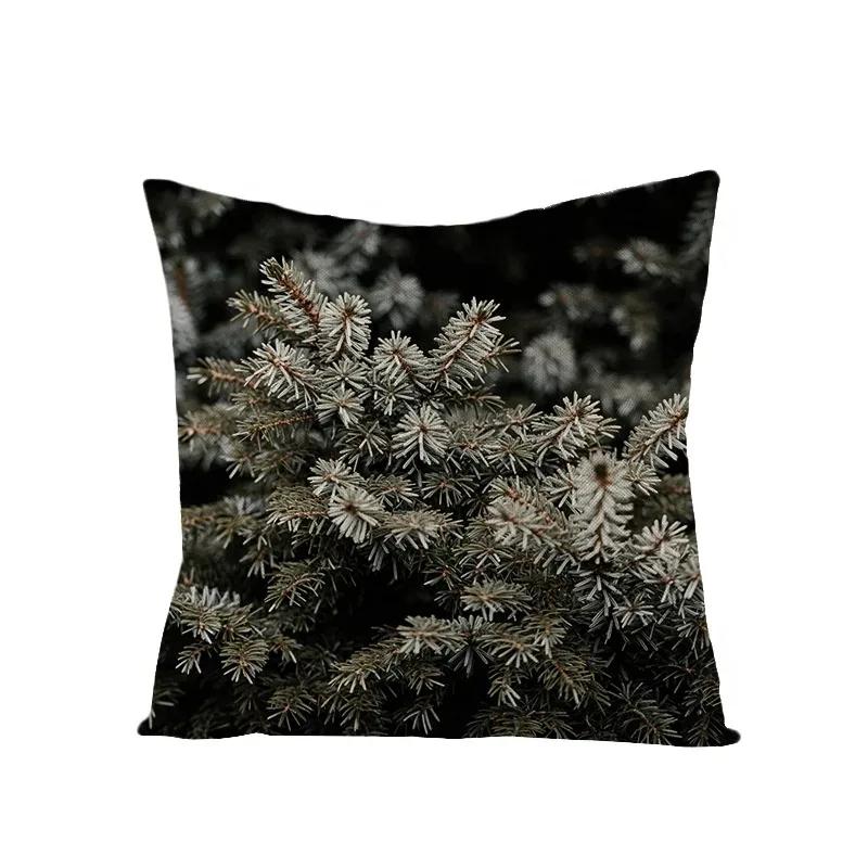 Plant Leaf Pillow Cover Bedroom Room Home Decoration Office Seat Living Room Sofa Cushion Cover 45X45Cm