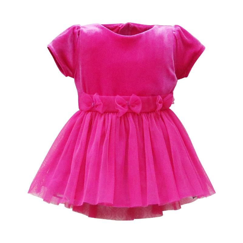 

Платье для новорожденных девочек, комплект летней одежды, повседневный комплект, спортивная одежда, одежда на молнии, платье принцессы с бантом 6M розовый