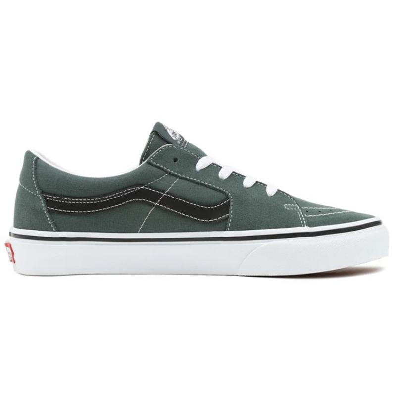 Vans SK8 LOW Trendy Versatile Casual Wear Resistant Lightweight Low Top Unisex Skate Shoes Green White VN0A4UUKA5U