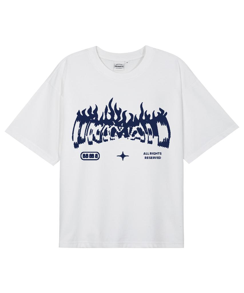 PRIMATE [Cool Cotton] Pyro Oversized Short Sleeve T-Shirt 8 Colors (Type A)