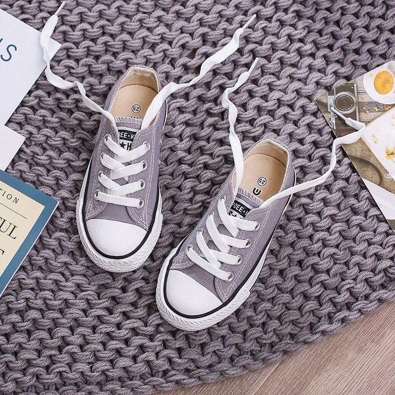 Children's Canvas Shoes for Girls  Boys able Candy-Colored Casual Shoes Kids' Sneakers Student Low-Top Boots Comfortable