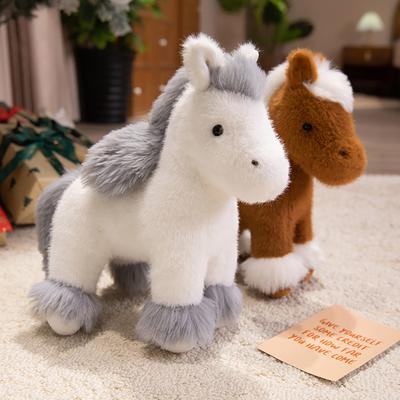 Kleines Pony Plüschtier Entzückendes Fohlen Stofftierpuppe Weiches Realistisches Pferd Plüschtier Weihnachten
