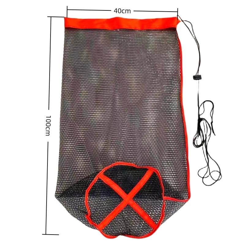 Fishing Mesh Bag Folding Fishing Fishing Gear Thickening Small Grid Nets Live Fish Nets Bag Bundle Mouth Net Bag Fishing Supply
