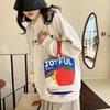 Cat Cartoon Canvas Bucket Bag Cartoon Girl Canvas Cat Shoulder Bag  Female/Children