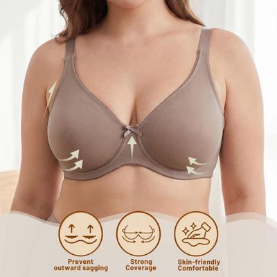 Sutiã Plus Size Preto Sem Costura Feminino Camada Dupla Seda Gelada Confortável Alça Larga Lingerie com Suporte de Aço com Arame Bralette 85-110 Copo CD