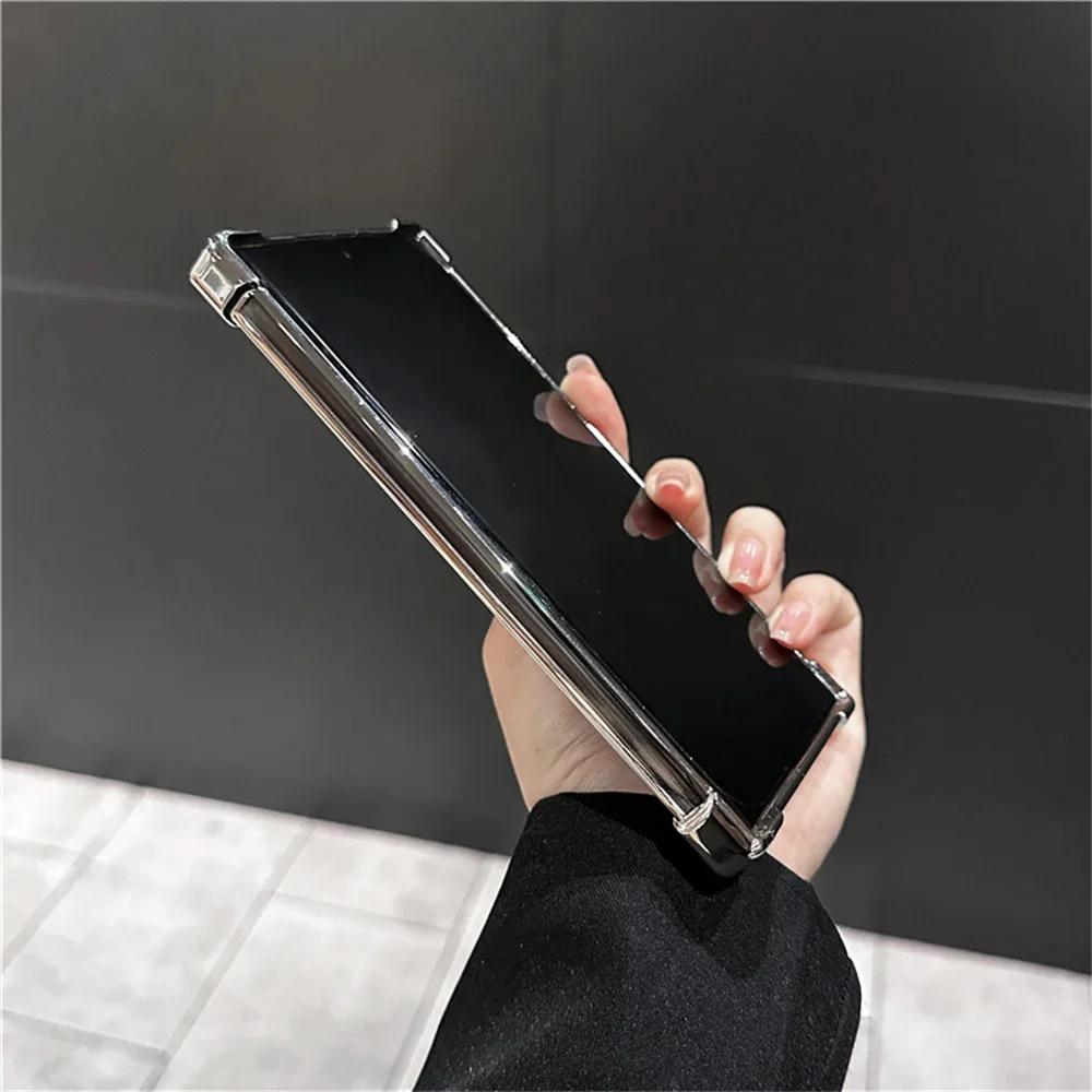 Shockproof Airbags Armor Magnetic Transparent Case for Samsung Galaxy S25 S24 Ultra S23 FE S22 Plus A54 A34 A15 A35 A55 A53 5G