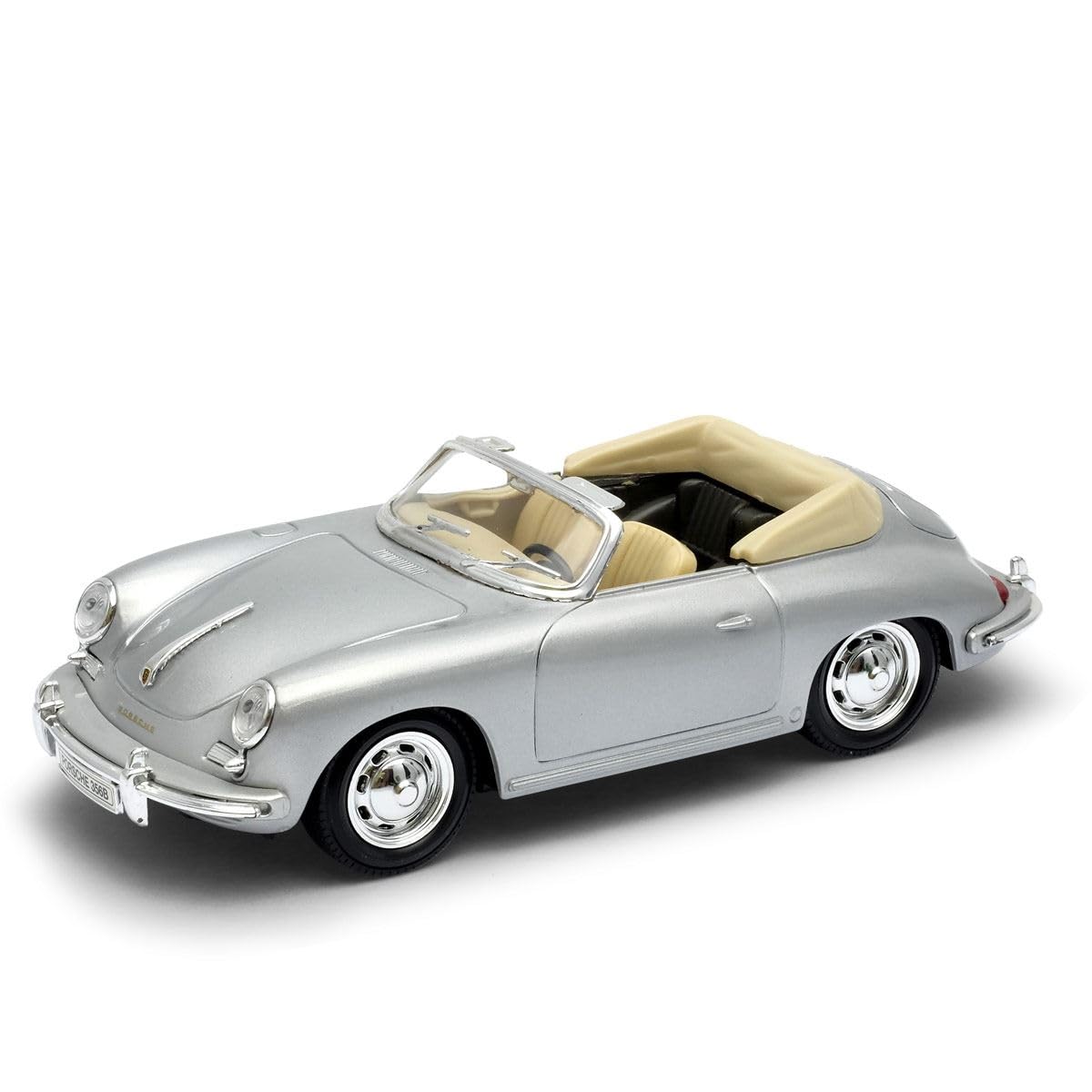 

Willy Porsche 356 B Spider Scale Diecast Model Car from the Spider Open 1955 Series 1/24 (Silver)