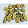 335Cts. Natural Tiger Eye Mix Cabochon Loose Gemstone 17Pcs Lot 17-35 MM C-726