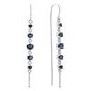 Silver Earrings with Nano Sapphire 1.887ct (2194996)