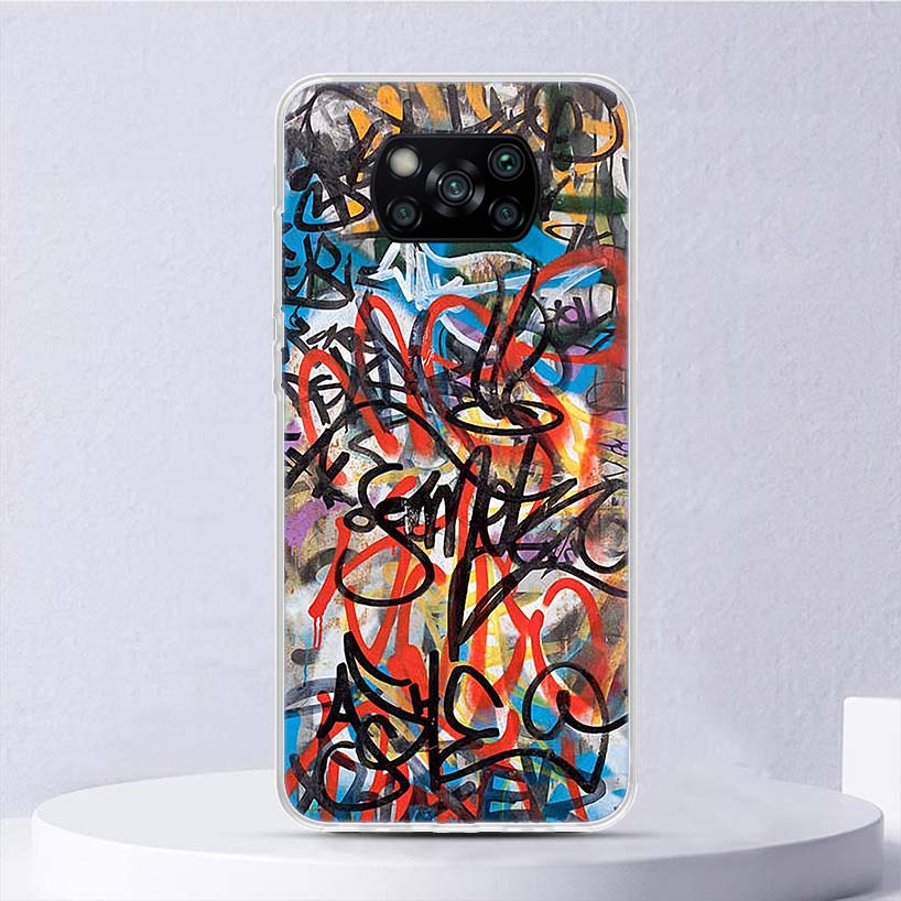 Graffiti Fashion Cool Soft Case For Xiaomi Poco X7 X6 X5 X4 X3 Nfc F7 Ultra F6 F5 Pro Phone Cover F4 Gt F3 M5S M4 M3 M5 M6 Coque
