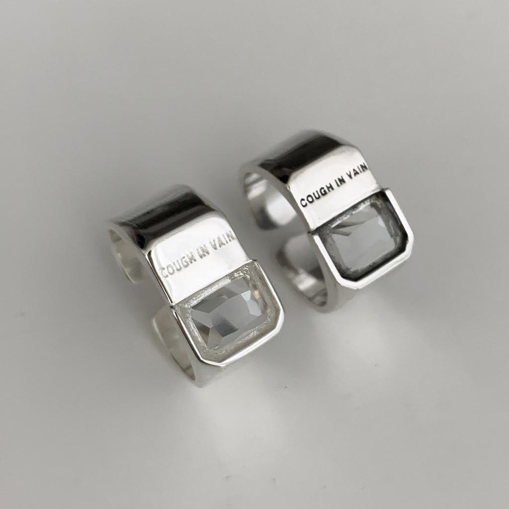 Silver Contemporary S925 Luck Open Ring With Radiant Zircon For Fashion Women Forward