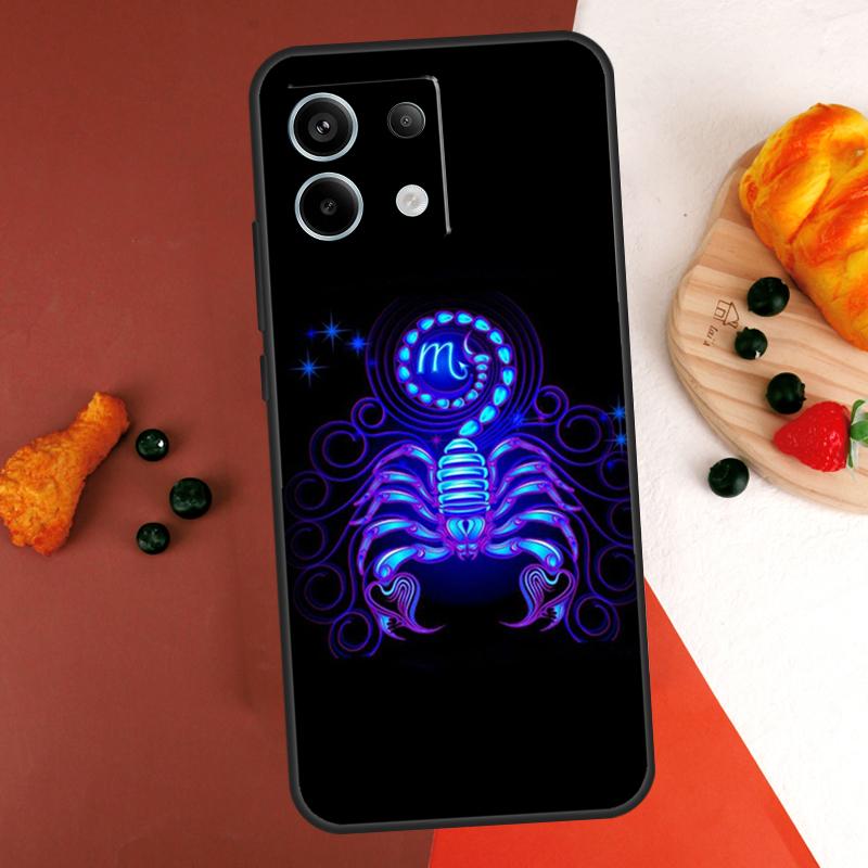 

Неоновый чехол со знаками зодиака для Xiaomi Redmi Note 13 14 Pro 9 10 11 12 Pro 10S 11S 12S Redmi 13C 10C 12C 14C Чехол Redmi 10C