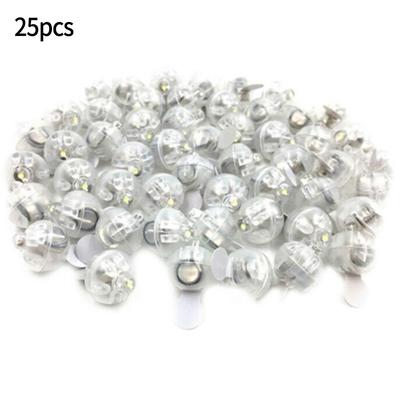 25Pcs Lâmpada LED Individual Balão LED Luzes Pequenas Sem Fio Bateria Artesanal Brilho Festa DIY Noite Jardim Grama Decoração