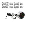 Metal Electric Bike Voltage Meter Round Digital Rectangular Modified Power Display Scooter Voltmeter Accessories