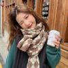 Japanese Rhombus Plaid Scarf for Women Winter Korean Version All Match Student Autumn and Winter Thickened Warm Wool Knitted Scarf for Men