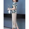 Middle-aged Mothers Summer Women's Tops Short-sleeved Two-piece Set Middle-aged and Elderly Wide-leg Pants Fashion Suit