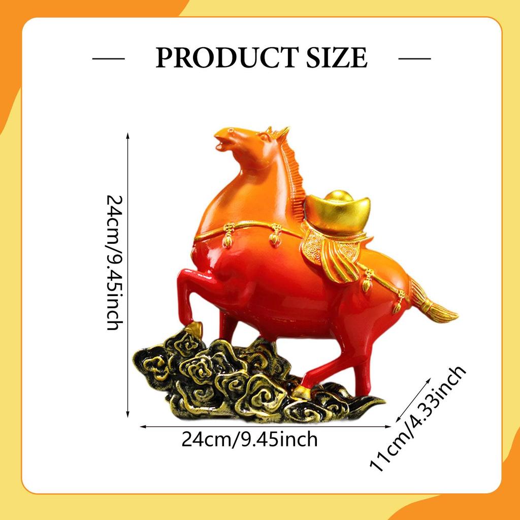 Rocking Horse Mini Statue Resin Animal Figurine Object Interior Decoration for Living Room Office Tabletop