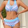 European & American High-End Solid Color Criss-Cross Bikini - Women's Two-Piece Swimsuit