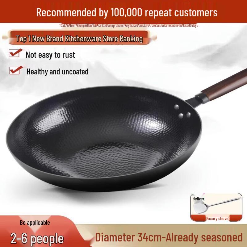 Qiwei Non-stick Flat Bottom Wok