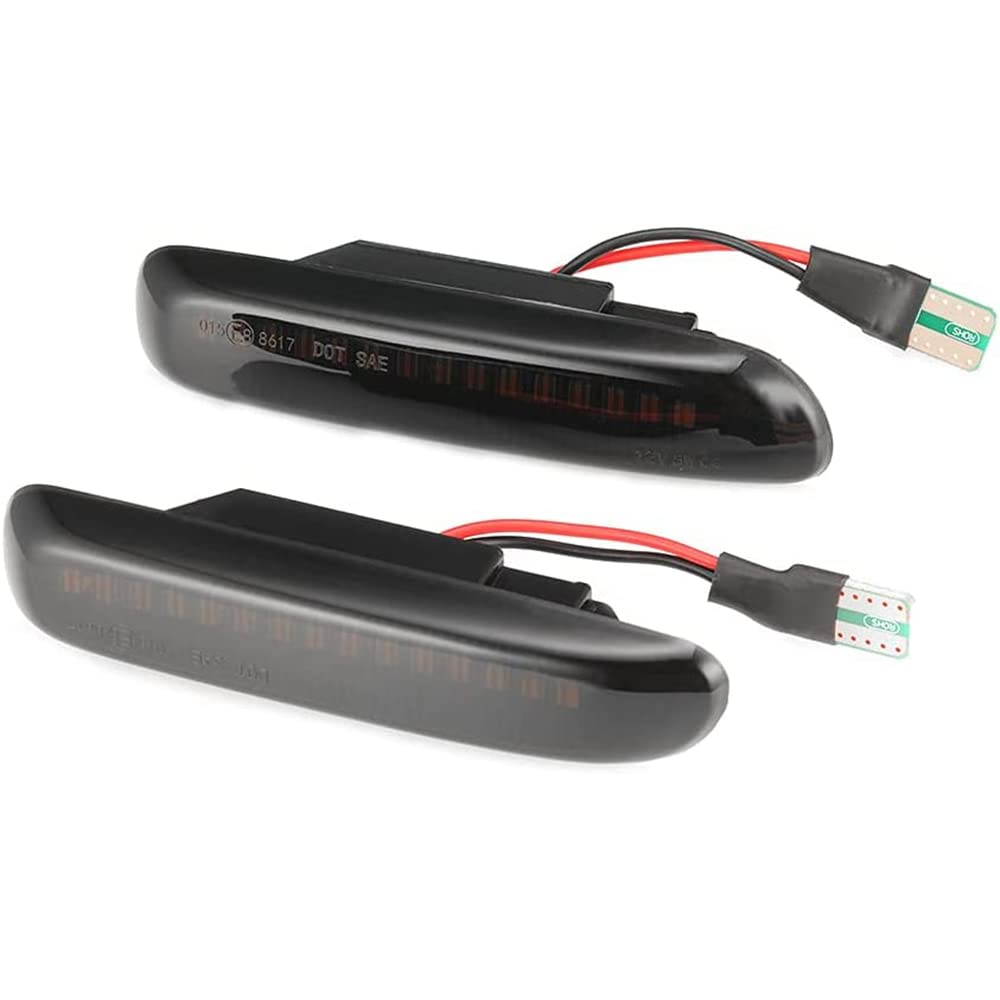 2Pcs Dynamic Fender Side Marker Lamps LED Fender Turn Signal Light Indicator Blinker Yellow Light Compatible with BMW 3 Series E46 1997-2001