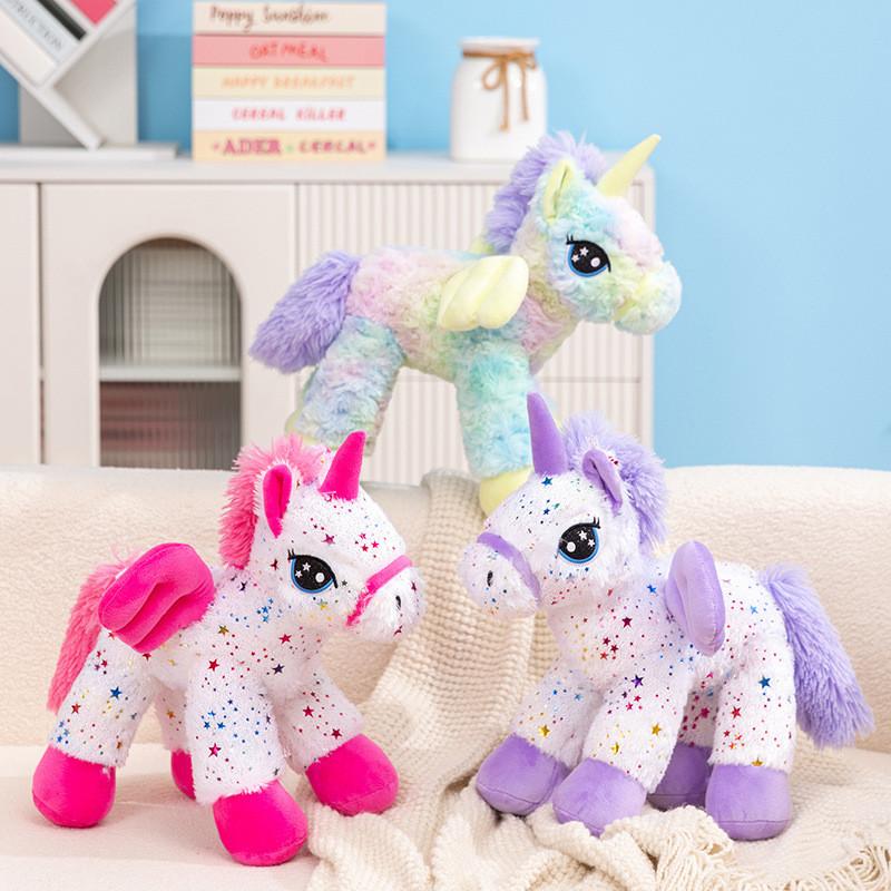 Child Friendly Plush Toy Unicorn Cushion Fluffy Material Bedroom Festival Gift