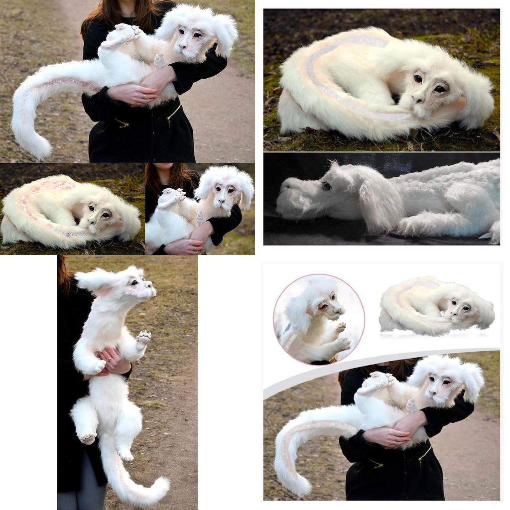 Falkor Dalla Storia Infinita Peluche Drago Fortunato Giocattolo Imbottitura in Cotone PP Decorazione per la Casa Regalo per Bambini