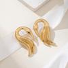 Hot Creative Fashion Alloy Swan Animal Shape Earrings, Personality Exaggerated Geometric Texture Unique Stud Earrings