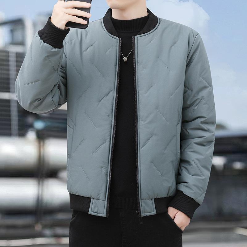 

Мужская пуховая куртка осенне-зимняя повседневная с воротником-стойкой, утолщенная теплая мужская куртка, модная пуховая одежда 5XL синий