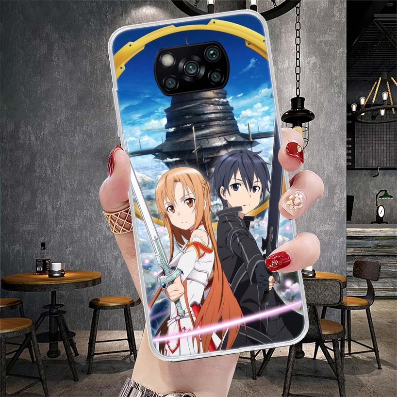 Sword Art Online Anime Soft Phone Case For Xiaomi Redmi 15C 15 13C 13 Poco X5 X6 X7 F7 Ultra M7 12C 12 10 10C 9C 9A 9T 9 Fundas