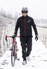 Rockbros Winter Cycling Jersey Windproof and Suitable for Men's Set, Cold-Resistant, Fleece-Lined, 0°C (4XL)