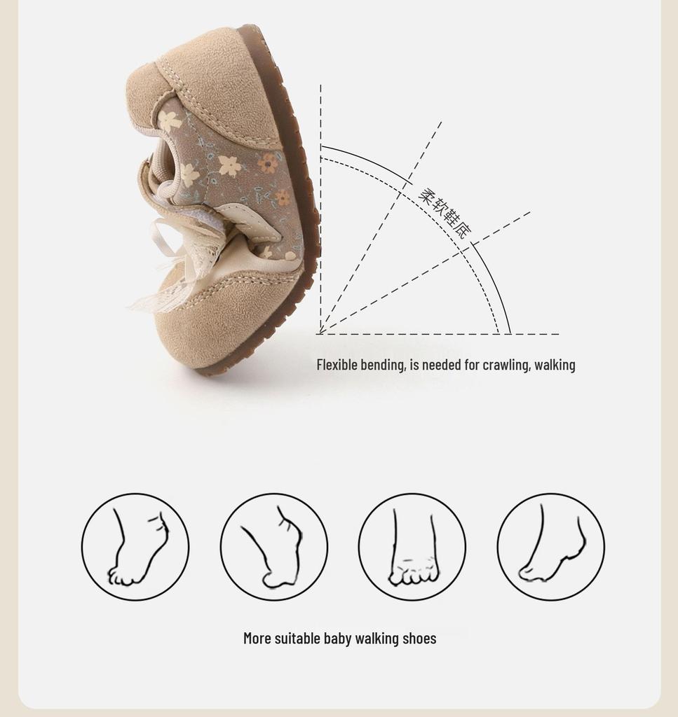 Girls' Soft Sole Sports Shoes with Velcro - Spring New Arrivals, Ideal for Running and Princess Style.