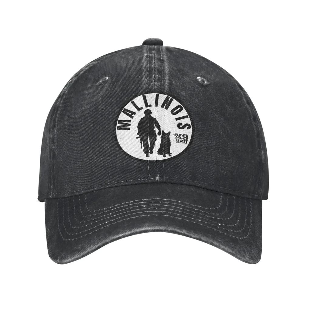K9-Unit-Malinois-Team Handler Baseball Cap Classic Distressed Washed Tactical Police Dog Squad Snapback Cap Unisex Outdoor Hat