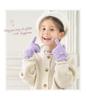 Knit Gloves for Fleece Ages [Arisana] Kids' Girls, Five-Finger, Junior, Lining, Plain, Ribbon, Mint, 6-12