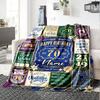70Th Birthday Celebration Blanket Customize Your Name Warmthful Decor Perfect For Sofa Couch Office Bed Picnics For All Occasions Stylish Decor