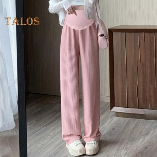 Hose für Schwangere, hohe Taille, Gummiband, gerade, weites Bein, lange Hose, einfarbig, dünne Hose, Schwangerschaftskleidung